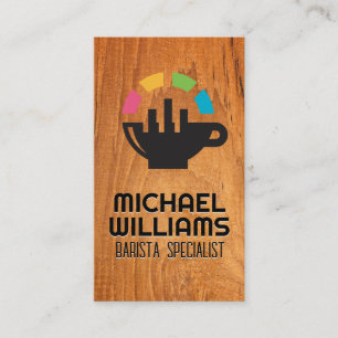Tarjeta De Visita Logotipo de City Coffee   Barista 