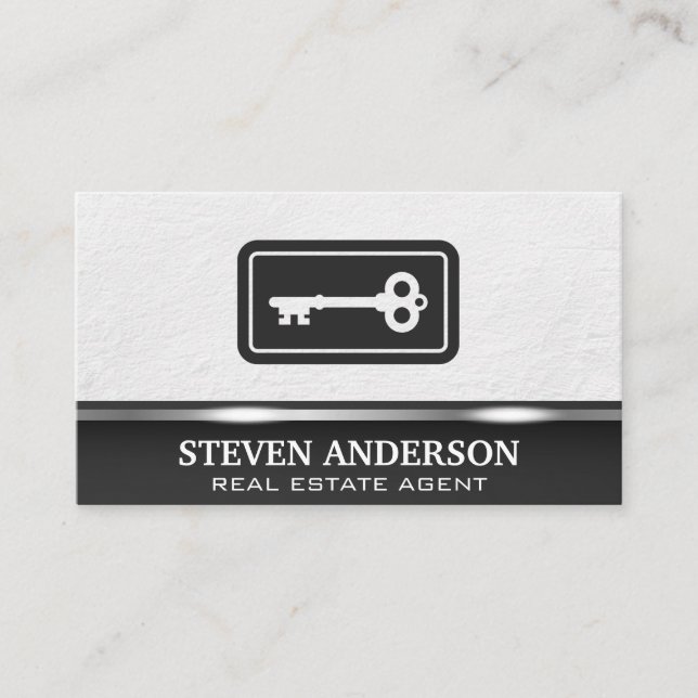 Tarjeta De Visita Logotipo de clave | Bienes inmuebles (Anverso)