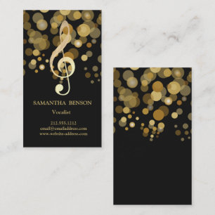 Tarjeta De Visita Logotipo de Clave Musical de Profesor de Música co