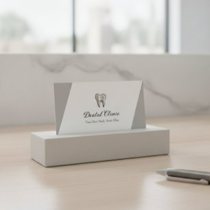 Tarjeta De Visita Logotipo de Clínica Dental Moderna Código QR Denti