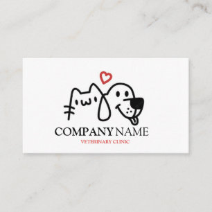 Tarjeta De Visita Logotipo de Clínica Veterinaria Mascota Animal Per