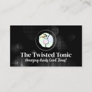 Tarjeta De Visita Logotipo de Cóctel Creativo