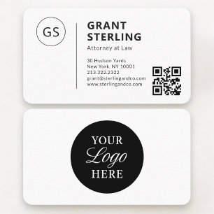 Tarjeta De Visita Logotipo de código QR de abogado