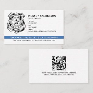 Tarjeta De Visita Logotipo de código QR de aplicación de la ley del 