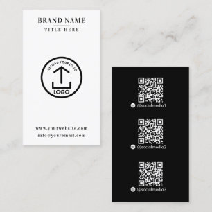 Tarjeta De Visita Logotipo de código QR de contacto digital de explo
