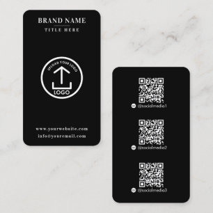 Tarjeta De Visita Logotipo de código QR de contacto digital escanead