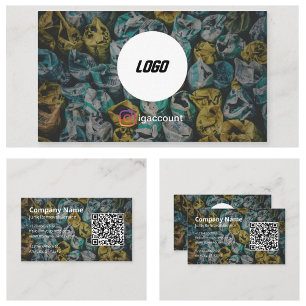 Tarjeta De Visita Logotipo de código QR de contenedor de eliminación