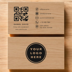 Tarjeta De Visita Logotipo de código QR de empresa profesional de ma