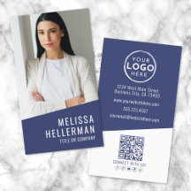 Logotipo de código QR de foto contemporáneo azul m