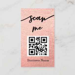 Tarjeta De Visita Logotipo de código QR de oro para Rosas profesiona