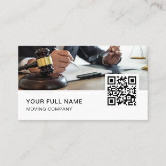Tarjeta De Visita Logotipo de código QR del abogado Medios sociales
