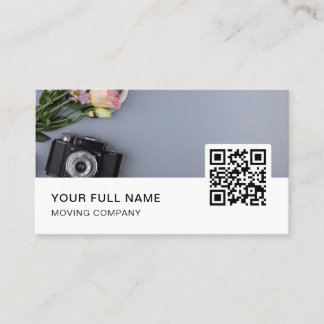 Tarjeta De Visita Logotipo de código QR del fotógrafo boda Medios so