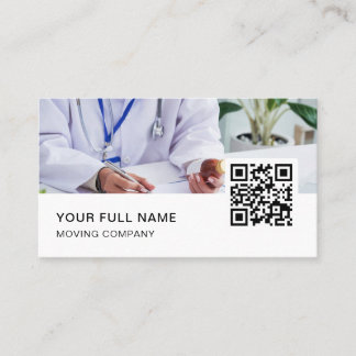 Tarjeta De Visita Logotipo de código QR del médico Medios sociales