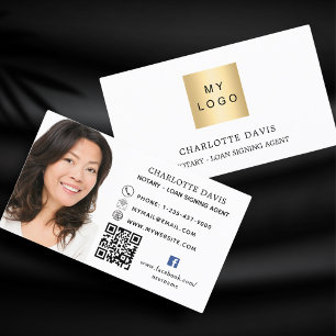 Tarjeta De Visita Logotipo de código QR foto de facebook prima en bl