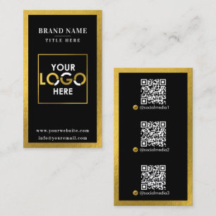 Tarjeta De Visita Logotipo de código QR para contacto digital con es
