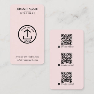 Tarjeta De Visita Logotipo de código QR para contacto digital de col