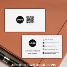 Logotipo de código QR para medios sociales moderno