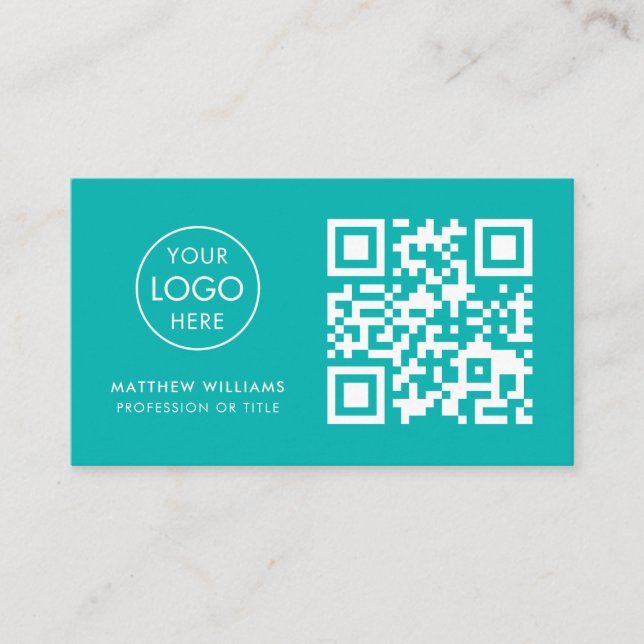 Tarjeta De Visita Logotipo de código QR profesional de enfermería (Anverso)
