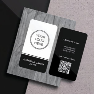 Tarjeta De Visita Logotipo de código QR profesional moderno minimali