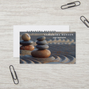 Tarjeta De Visita Logotipo de color de agua elegante Zen Yoga Sanaci