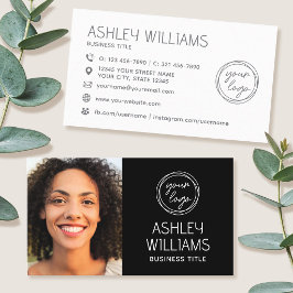 Tarjeta De Visita Logotipo de color de foto personalizada moderno el