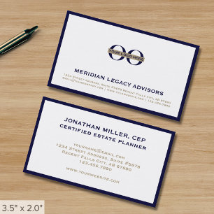 Tarjeta De Visita Logotipo de compañía profesional simple