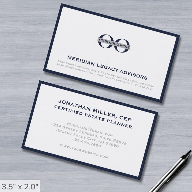 Tarjeta De Visita Logotipo de compañía profesional simple (Subido por el creador)