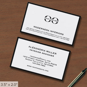 Tarjeta De Visita Logotipo de compañía profesional simple