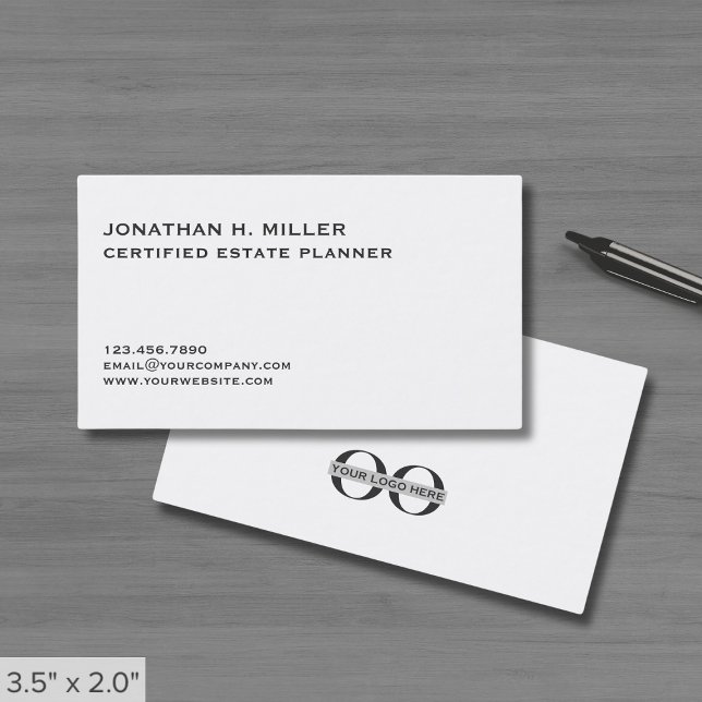 Tarjeta De Visita Logotipo de compañía simple (Subido por el creador)
