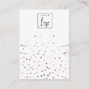Tarjeta De Visita Logotipo De Confetti Lilac Waterolor