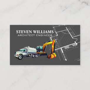 Tarjeta De Visita Logotipo de constructor Plano Construcción