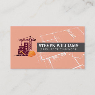 Tarjeta De Visita Logotipo de constructor   Plano   Construcción