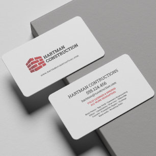 Tarjeta De Visita logotipo de contratista carpintero construcción pa