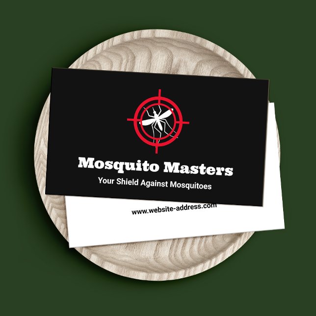 Tarjeta De Visita Logotipo de control de plagas con mosquitos (Subido por el creador)