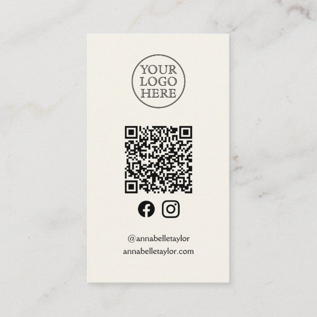 Tarjeta De Visita Logotipo de cosecha (Reverso)