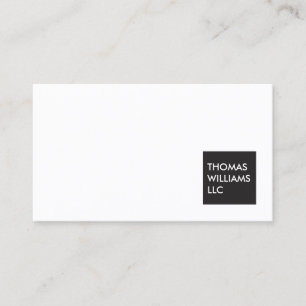Tarjeta De Visita Logotipo de cuadrado negro profesional simple y mo