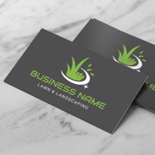 Tarjeta De Visita Logotipo de cuidado profesional de césped Plain La