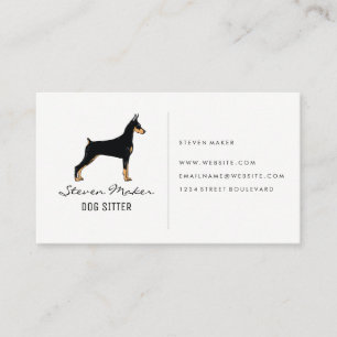 Tarjeta De Visita Logotipo de cuidador de perros   Icono de hueso de