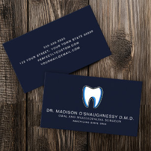 Tarjeta De Visita Logotipo de dentista de dientes moderno minimalist