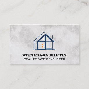 Tarjeta De Visita Logotipo de desarrollador de viviendas   Plano