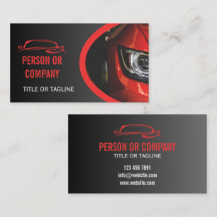 Tarjeta De Visita Logotipo de Detallado Automotriz Profesional Lavad