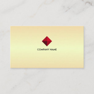 Tarjeta De Visita Logotipo de diamante editable elegante en tonos do