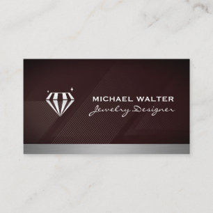 Tarjeta De Visita Logotipo de Diamante Tienda de joyas