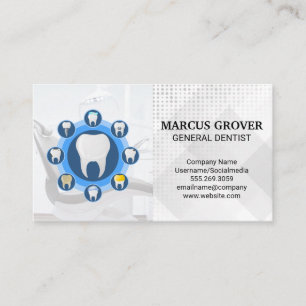 Tarjeta De Visita Logotipo de Diente   Ilustraciones Dentales