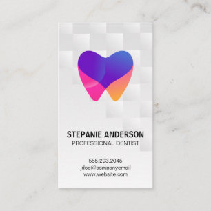 Tarjeta De Visita Logotipo de diente moderno   Dental 