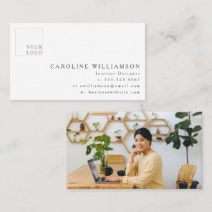 Tarjeta De Visita Logotipo de diseñador de interiores minimalista mo