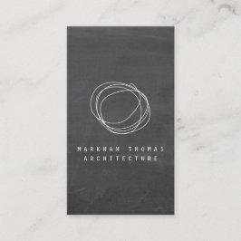Tarjeta De Visita Logotipo de diseño Scribble en el tablero negro II