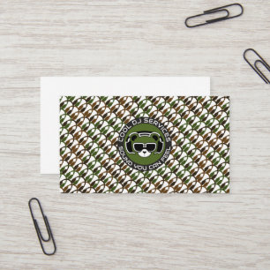 Tarjeta De Visita Logotipo de DJ Cool Bear Sonido Diseño de auricula