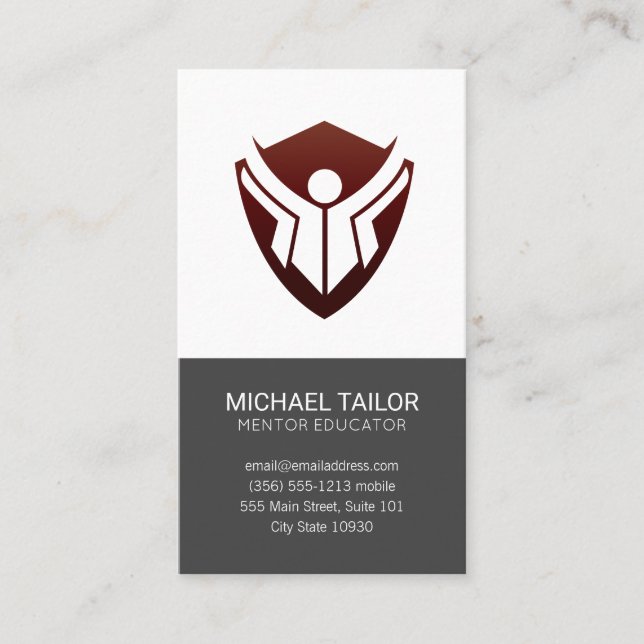 Tarjeta De Visita Logotipo de educación (Anverso)