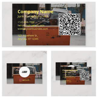 Tarjeta De Visita Logotipo de Eliminación de Desechos de Diseño Prof